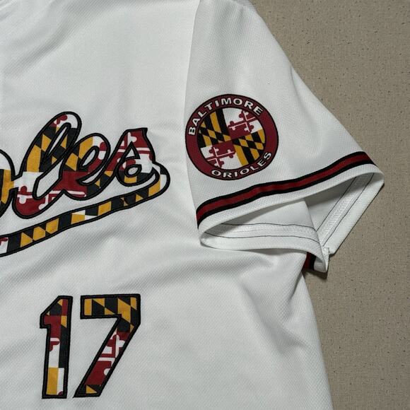 Baltimore Orioles #17 White Baseball Jersey Maryland Flag 2017 SGA Adult Size XL - Picture 4 of 9